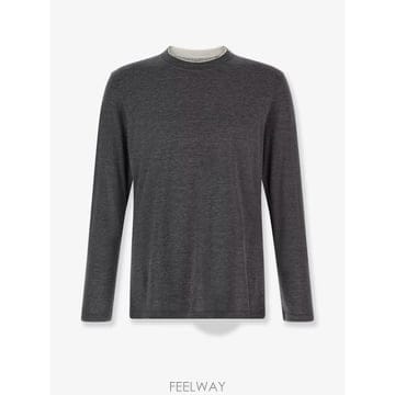 브루넬로 쿠치넬리 실크 & 코튼 블렌드 티셔츠 MH8367433CW B0652491622