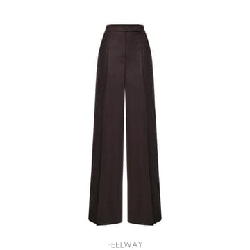 26FW 막스마라 와이드 레그 플란넬 팬츠 2621136022600 044 MARRONE SCURO