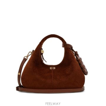 GANNI ���� mini bag in brown corduroy 12331822776584 TP725800961���� mini bag in brown corduroy 12331822776584 TP72580