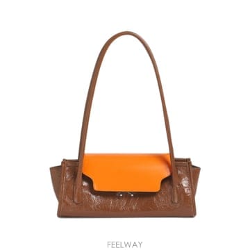 Marni ������ brown and orange leather Trunkette bag 12296551006472 TP������ brown and orange leather Trunkette bag 12296551