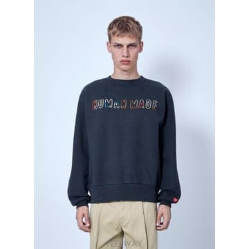 HUMAN MADE 26 FW �޸ո��̵� ���� Embroidered Sweatshirt HM32CS048BK TP8781853526 FW �޸ո��̵� ���� Embroidered Sweatshirt HM32CS048
