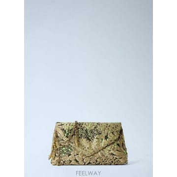 Dries Van Noten 26 FW �帮���ݳ�ư ���� Floral Embroidered Clutch with Chain Strap 226 FW �帮���ݳ�ư ���� Floral Embroidered Clutch with