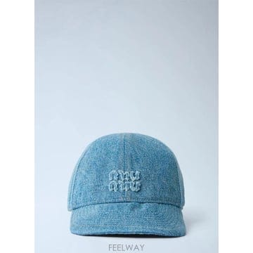 Miu Miu 26 FW �̿�̿� ���� Denim Washed Baseball Cap 5HC370 2G9U F0013 TP26 FW �̿�̿� ���� Denim Washed Baseball Cap 5HC370 2