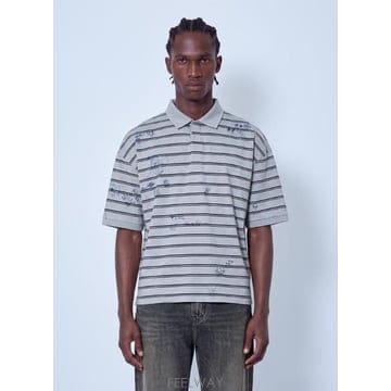 26 FW 베트멍 남성 스크리블드 폴로 vet0166006blk