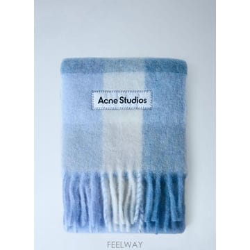 Acne 26 FW ��ũ�� ���� Mohair Checked Scarf acn0265047blu26 FW ��ũ�� ���� Mohair Checked Scarf acn0265047blu
