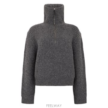 26FW 빈스 스웨터 with 집 칼라 V215879962031DGM TP581996681