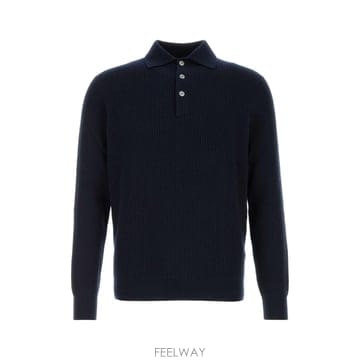 26FW 페델리 미드나이트 블루 울 블렌드 폴로 셔츠 MU00655112 TP581898482