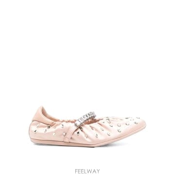 Jimmy Choo 26FW ���� �� Jade ���� Ballets JADEBALLERINAQEPMACARONCRYSTAL TP526FW ���� �� Jade ���� Ballets JADEBALLERINAQEPMACARON