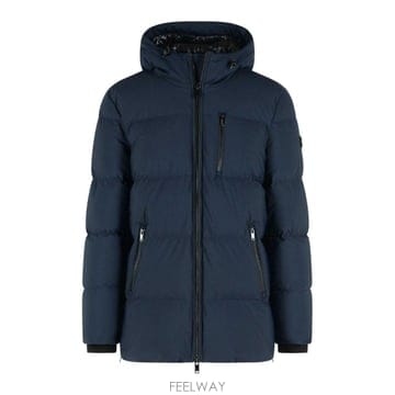 26FW 무스너클 Soho 3Q 네이비 스트레치 나일론 다운 자켓 M36MJ135833 TP582176264