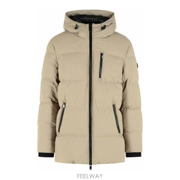26FW 무스너클 Soho 3Q 베이지 스트레치 나일론 다운 자켓 M36MJ1351968 TP58217626