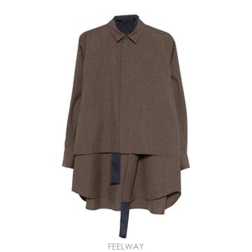 Sacai 26FW ��ī�� ��Ʈ �巹�� 2608566BROWN TP58217621926FW ��ī�� ��Ʈ �巹�� 2608566BROWN TP582176219
