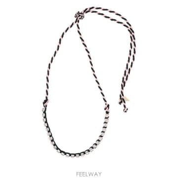 포르테 포르테 브레이드 로프 크리스탈 목걸이 15181 F50A6002 TP979791097