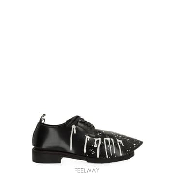 Comme des Garcons 남성용 플러스 페인트 스플래터 레이스업 슈즈 PRK101W26 1BLACK