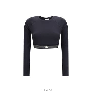 해외 이태리배송 AW26 뉴발란스 여성 AC 롱슬리브 스포츠 탑 WT62B3OEBK_BLACK