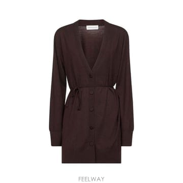 Dries Van Noten 브이넥 가디건 0112042700 704DARKBROWN TP979818695