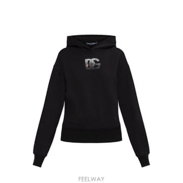 돌체앤가바나 로고 장식 후드 티셔츠 F9S48ZGDCXW N0000 TP979818602