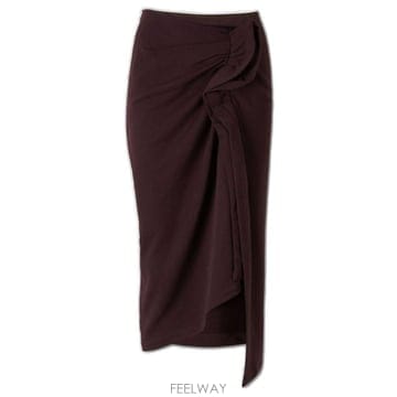 Dries Van Noten 드레이프 미디 스커트 2620111304610SWEATJERSEY100CO 35