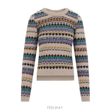 Dries Van Noten 자카드 스웨터 2620112314761 106CHAMPAGNE TP9798131