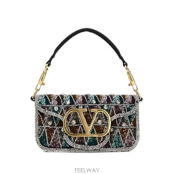 Valentino �׶�����Ÿ �ؿ� �߷�Ƽ�� ����ٴ� ���� LOCO EMBROIDERED SMALL SHOULDER BAG WB�׶�����Ÿ �ؿ� �߷�Ƽ�� ����ٴ� ���� LOCO EMBROIDERE