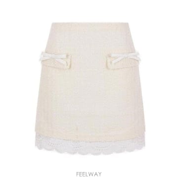 셀프 포트레이트 버클 레이스 미니 스커트 PF26002SKC CREAM TP979806165