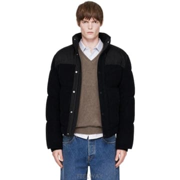 26 FW 보스 블랙 코듀로이 패딩 재킷 262085M178004
