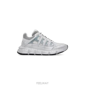 26 FW 베르사체 화이트   실버 트라이그레카 스니커즈 232404M237033