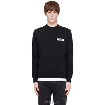 26 FW 쟈크뮈스 블랙 더 그로그랭 스웨트셔츠 252553M204000