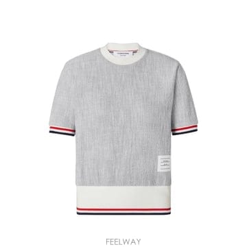 Thom Browne 26 FW ����� ��ư Ʈ���� RWB Ŀ�� Ƽ���� FJS230AJ0194 TP45445840926 FW ����� ��ư Ʈ���� RWB Ŀ�� Ƽ���� FJS230AJ019