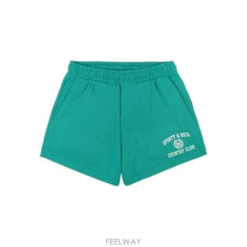 26 FW 스포티앤리치 바시티 로고 프린트 밴딩 웨이스트 쇼츠 SH052625218GR37 TP4597296
