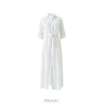 26 FW 멜리사 벨트 버튼 업 미디 드레스 DARCYCRWHT TP456370170