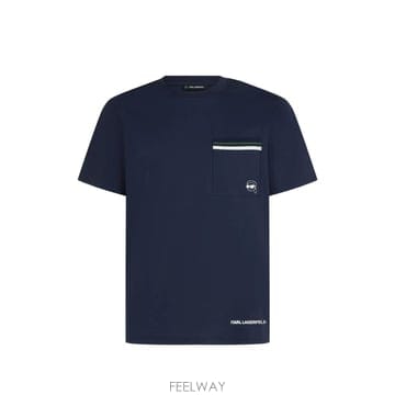 26 FW 칼라거펠트  아이콘 스트라이프 포켓 티셔츠 B3M17079393 TP454764022