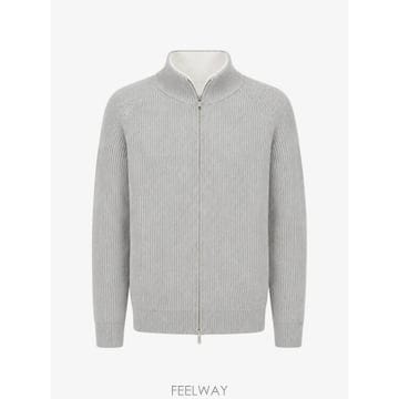 26 FW 라르디니 ribbed knit zip up cardigan ACLMM457GREY TP459619