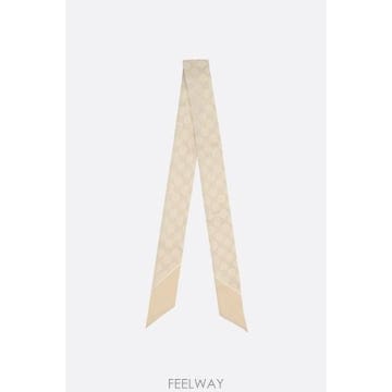 [E32]구찌 8122503G0019078 여성 스카프 머플러 GUCCI GG silk neck bow