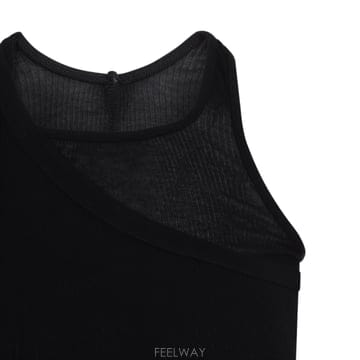 [D14]릭오웬스 RP02F5203RC 09 BLACK 여성 티셔츠 민소매 탑 상의 Rick Owens Ba