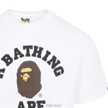 [D14]베이프 001TEM801001M WHITE 남성 티셔츠 상의 탑 Bape College M T sh