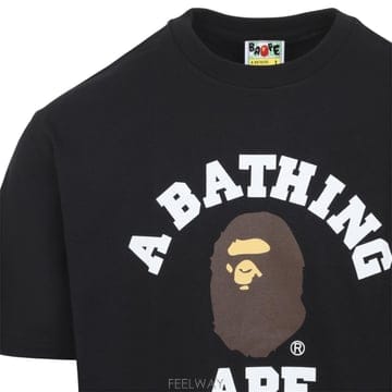 [D14]베이프 001TEM801001M BLACK 남성 티셔츠 상의 탑 Bape College M T sh