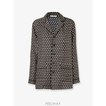 FENDI [N85]��� FS8378 ���� ���� ����콺 ���� FENDI Pajamas printed silk shir[N85]��� FS8378 ���� ���� ����콺 ���� FENDI Pajamas