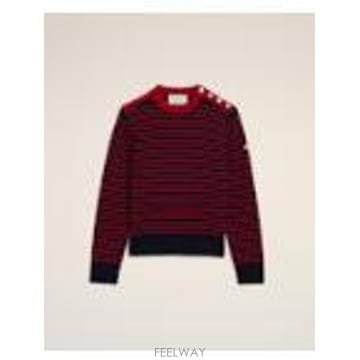 Ami [G95]�ƹ� UKS891KN0200A320 ���� ��Ʈ Ǯ���� ������ ����� STRIPED CREWNECK[G95]�ƹ� UKS891KN0200A320 ���� ��Ʈ Ǯ���� ������ ��