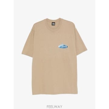 26 FW 스투시 웨이브 타원형 로고 프린트 코튼 티셔츠 1905181 TP458255950
