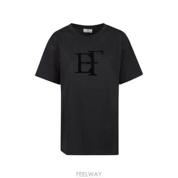 26 FW Elisabetta Franchi 로고 장식 티셔츠 MA01P66E2 TP458279585