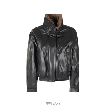 | Other Brand | 26 FW Low Classic high neck faux leather jacket LW263JK05BK026 FW Low Classic high neck faux leather jacket LW263J