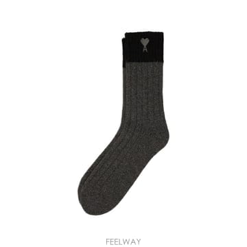 26 FW 아미 아미 드 쾨흐 자수 양말 USC629AK0023 TP458978773