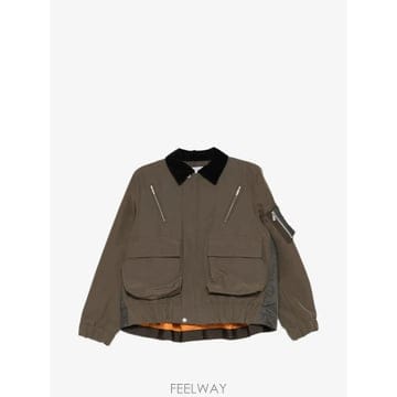 26 FW 사카이 벨벳 칼라 집업 재킷 2608725 TP458170782