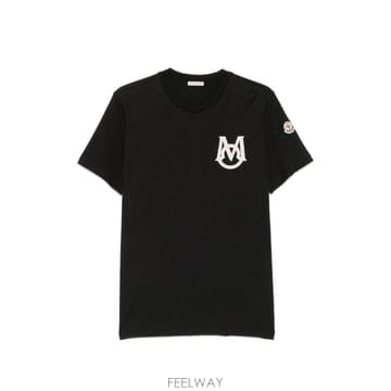 26 FW 몽클레어 모노그램 코튼 티셔츠 L20918C000398390T TP455594787