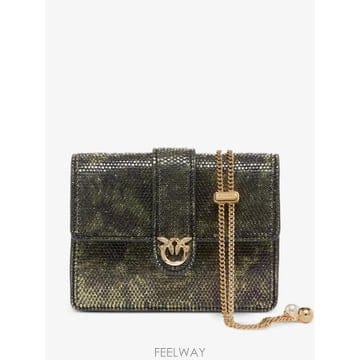 26 FW PINKO 러브 버드 크리스털 장식 미니 백 107638A3LL TP458543076