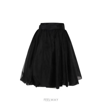 26 FW 에르마노설비노 pleated organza skirt D492O754ORG TP459724871