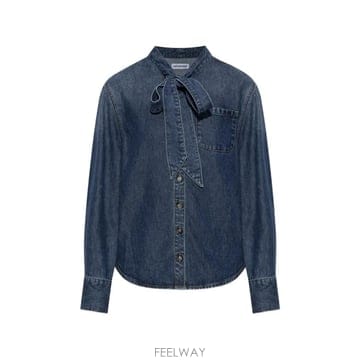 26 FW 셀프포트레이트 타이 넥 데님 셔츠 PF26826TB TP457176588
