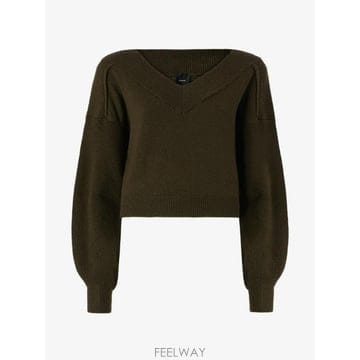 26 FW PINKO V넥 크롭 스웨터 107874A3P4 TP456311170