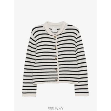 26 FW Forte Forte 스트라이프 버튼 업 가디건 15144MYKNIT TP455676374