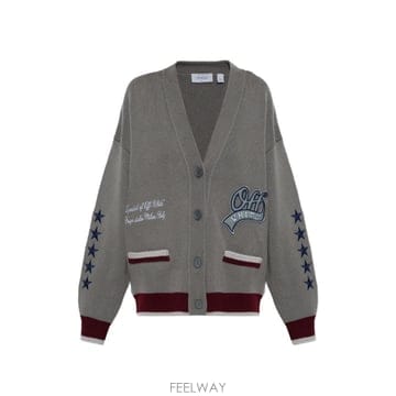 26 FW 오프화이트 로고 패치 울 가디건 2FE00536TW071 TP459314615